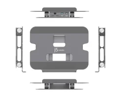 j5create Cables & Adapters|Adjustable Laptop Stand in Aluminum with Dual HDMI 4K USB-C Mini Docking Station