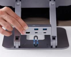 j5create Cables & Adapters|Adjustable Laptop Stand in Aluminum with 4K USB-C Mini Docking Station