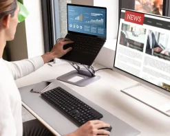 j5create Cables & Adapters|Adjustable Laptop Stand in Aluminum with 4K USB-C Mini Docking Station