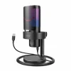 Fifine Headsets & Audio|AMPLIGAME A9 USB Gaming Microphone RGB - Black