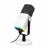 Fifine Headsets & Audio|AMPLIGAME AM8 RGB USB/XLR Microphone - Dynamic Mic - White