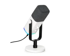Fifine Headsets & Audio|AMPLIGAME AM8 RGB USB/XLR Microphone - Dynamic Mic - White