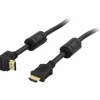 Deltaco Xbox|Playstation|Angled HDMI Kabel High Speed with Ethernet - Black - 5m