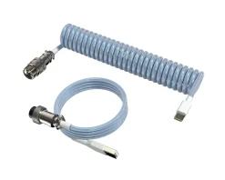 MaxCustom Cables & Adapters|Aviator Coiled Cable USB-C - Light Blue