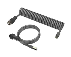 MaxCustom Cables & Adapters|Aviator Coiled Cable USB-C - Grey