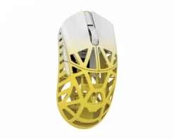 WLMouse Mice & Accessories|BEAST X 8K Wireless Gaming Mouse - White/Yellow [Omron Opticals]