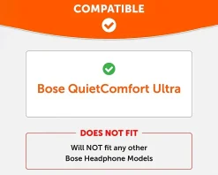 Wicked Cushions Headsets & Audio|Bose QC Ultra Ear Cushions - 90''s Black
