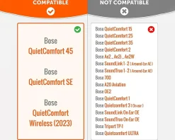 Wicked Cushions Headsets & Audio|Bose QuietComfort Ear Cushions - Black