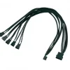AKASA Computer Components|Branching Cable to 4-pins - 1 Molex to 5 PWM 9 - Black