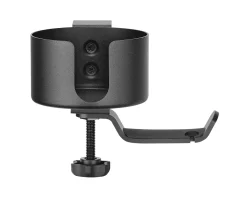 MaxMount Headsets & Audio|Clamp-On Headphone Holder with Cup Holder - Black