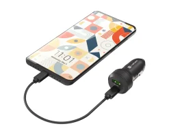 Natec Cables & Adapters For Mobile|Cables & Adapters|Coney Car Charger - 1x USB-A 1x USB-C 48W PD 3.0 - Black