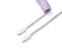 Keychron Cables & Adapters|Custom Coiled Aviator Cable USB-C - Light Purple