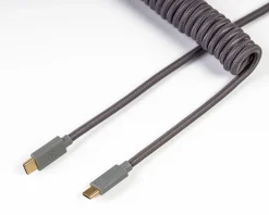Keychron Cables & Adapters|Custom Coiled Aviator Cable USB-C - Grey