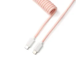 Keychron Cables & Adapters|Custom Coiled Aviator Cable USB-C - Light Pink