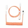 Keychron Cables & Adapters|Custom Coiled Aviator Cable USB-C - Pink/Orange