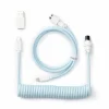 Keychron Cables & Adapters|Custom Coiled Aviator Cable USB-C - Light Blue