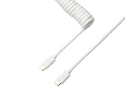 Keychron Cables & Adapters|Custom Coiled Aviator Cable USB-C - White