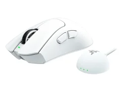 Razer Mice & Accessories|DeathAdder V4 Pro Wireless Gaming Mouse - White