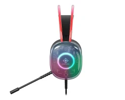 Deltaco Gaming Headsets & Audio|DH230 Semi-transparant RGB Gaming Headset - Black