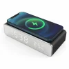 MaxMount Wireless Charging|Digital Alarm Clock with Qi-charging Black