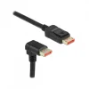 Delock Cables & Adapters|DisplayPort Cable 1.4 (4k/8k) - Downwards Angled - Black - 2m