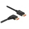 Delock Cables & Adapters|DisplayPort Cable 1.4 (4k/8k) - Right Angled - Black - 3m