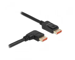 Delock Cables & Adapters|DisplayPort Cable 1.4 (4k/8k) - Right Angled - Black - 1m