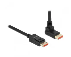 Delock Cables & Adapters|DisplayPort Cable 1.4 (4k/8k) - Upwards Angled - Black - 5m