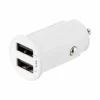 Deltaco Cables & Adapters For Mobile|Cables & Adapters|Dual USB Car Charger 12W, 2.4A - White