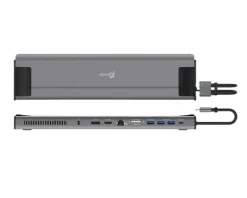 j5create Cables & Adapters|Storage Devices|Dual-Monitor USB-C Docking Station M.2 nvme with 9 ports - Grey