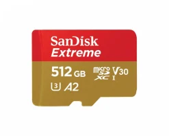 SanDisk Storage Devices|Extreme 512GB A2 U3 V30 190 MB/s microSD