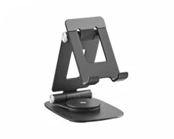 MaxMount Phone Holders|Foldable Aluminum Table and Phone Stand - Black