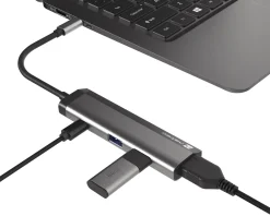Natec Cables & Adapters|Fowler Slim Hub USB-C Multiport Adapter 4 in 1 - USB-hub