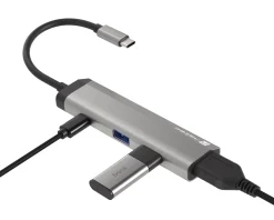Natec Cables & Adapters|Fowler Slim Hub USB-C Multiport Adapter 4 in 1 - USB-hub
