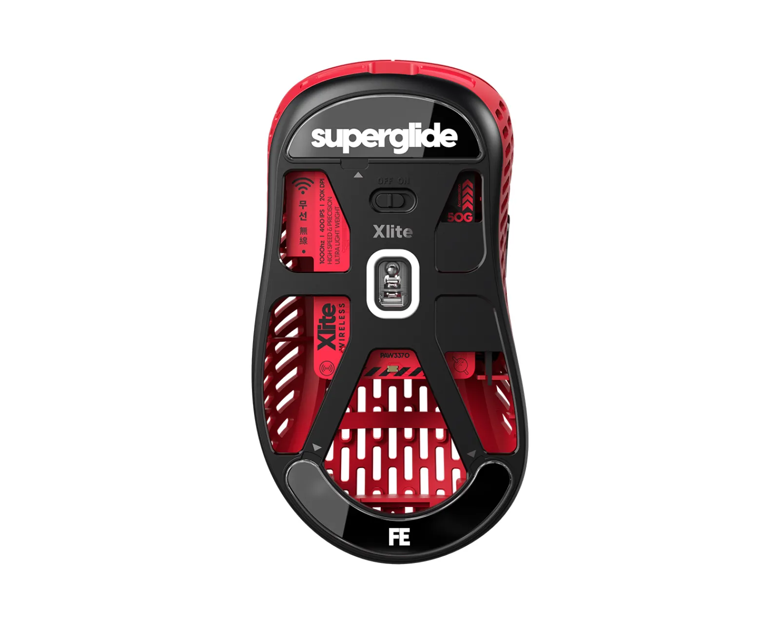 Superglide Mice & Accessories|Glass Skates for Pulsar Xlite Series - Black