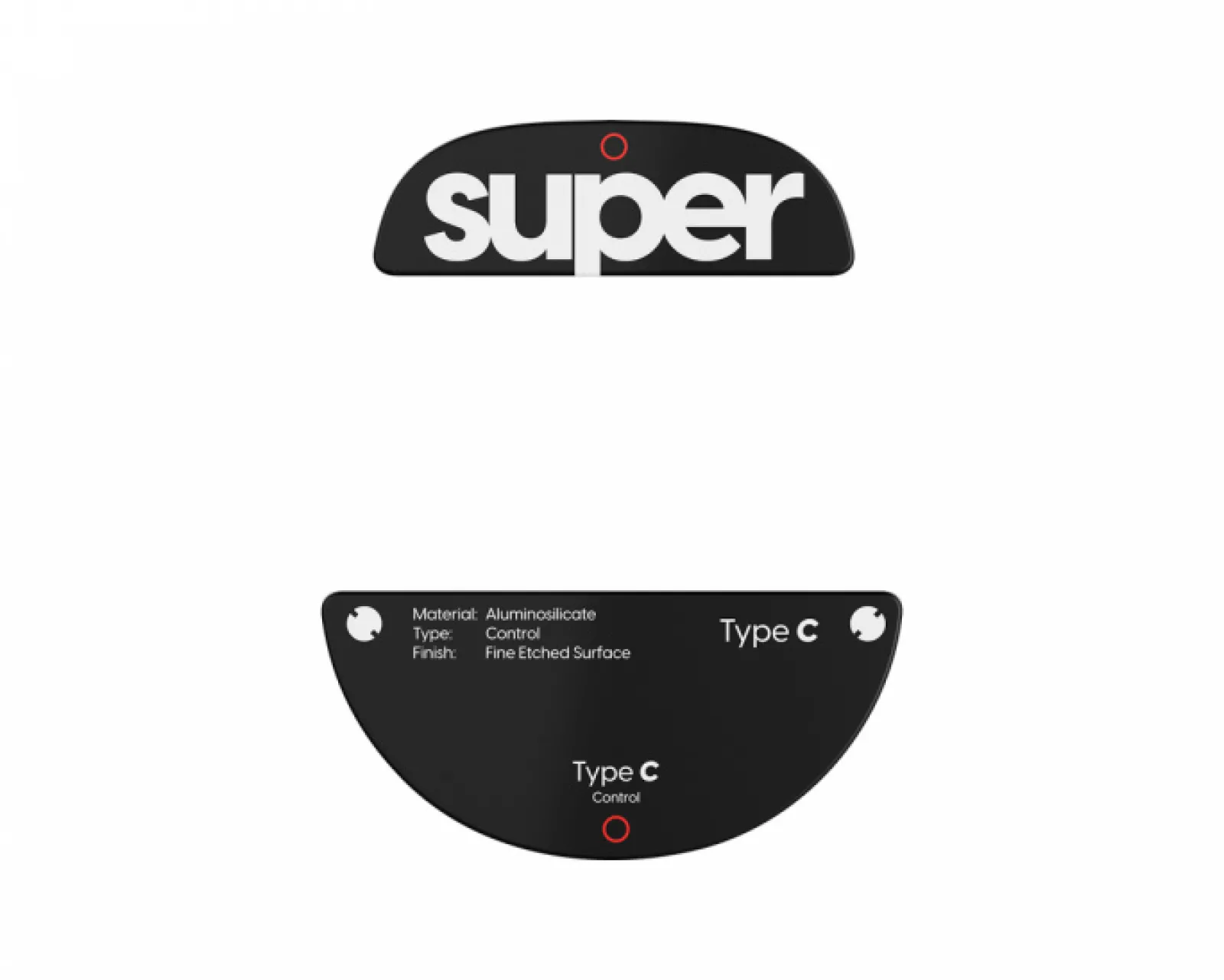 Superglide Mice & Accessories|Glass Skates Type-C for Pulsar TenZ Signature Edition - Black