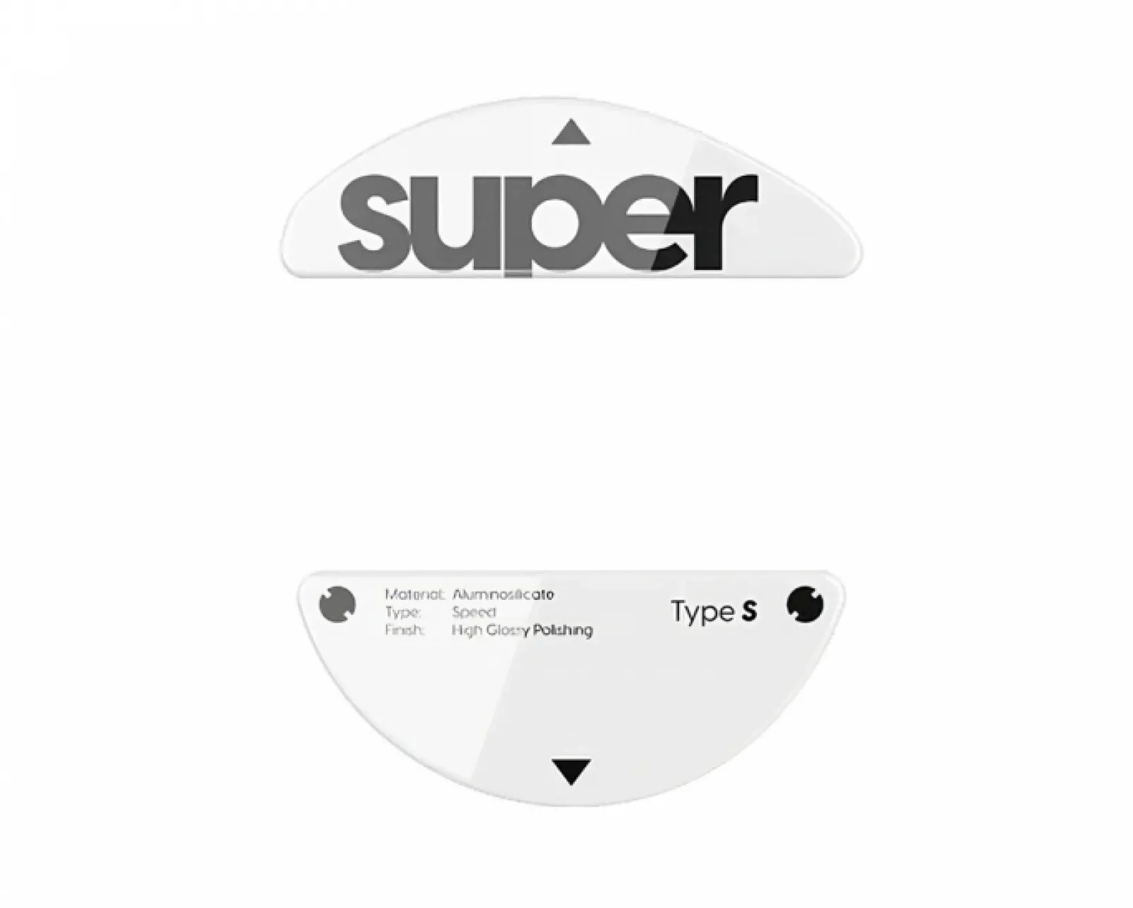 Superglide Mice & Accessories|Glass Skates Type-S for Pulsar X3 LHD Series - White