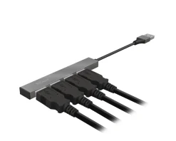 Trust Cables & Adapters|Halyx Aluminium Mini 4-Ports USB-A 2.0 Hub