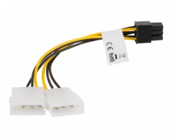 Lanberg Computer Components|HDD Molex (Male/Female) 3 Pin to BTX 6 Pin PSU Cable 15cm