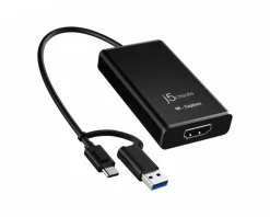 j5create Cables & Adapters|Streaming & Recording|HDMI to USB-C 4K Capture Adapter