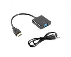 Lanberg Cables & Adapters|HDMI-A Male tol VGA Female + Audio cable 20cm