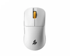 SyLical Gear Mice & Accessories|HELIX 8K Wireless Gaming Mouse - White [Yellow Scroll-Wheel]