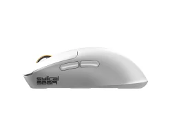 SyLical Gear Mice & Accessories|HELIX 8K Wireless Gaming Mouse - White [Yellow Scroll-Wheel]