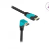 Delock Cables & Adapters|High Speed HDMI-Cable 2.1 Downwards angled - Black - 3m