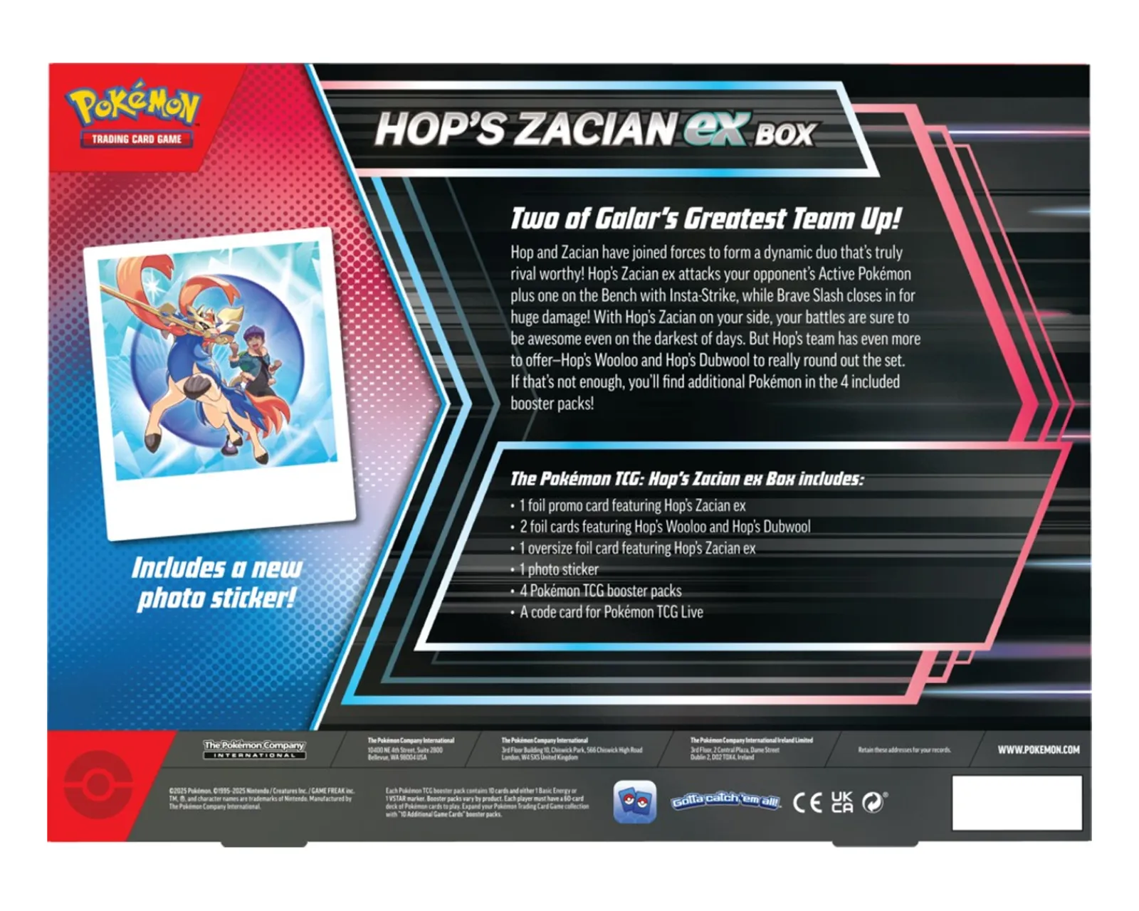 Pokémon Trading Card Game|Hop''s Zacian ex Box