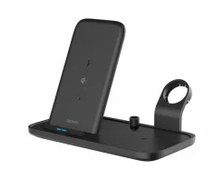 Deltaco Wireless Charging|2-in-1 Wireless Charger, 10W, USB-C, Qi - Black