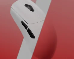 Lethal Gaming Gear Mice & Accessories|LA-1 Superlight - Wireless Gaming Mouse - White [Batch with Small Side Flex]