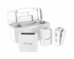 Fifine Miscellaneous|Headsets & Audio|M9 Dual Wireless Microphone System - White