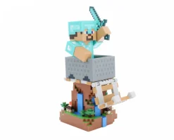 Cable Guys Phone Holders|Xbox|Minecraft: Steve in Diamond Armor R.E.S.T Phone & Controller Holder