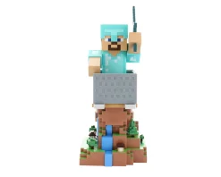 Cable Guys Phone Holders|Xbox|Minecraft: Steve in Diamond Armor R.E.S.T Phone & Controller Holder
